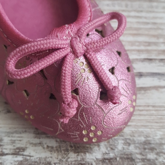 NWT Pink Shimmer Toddler Ballet Flats - Picture 6 of 8